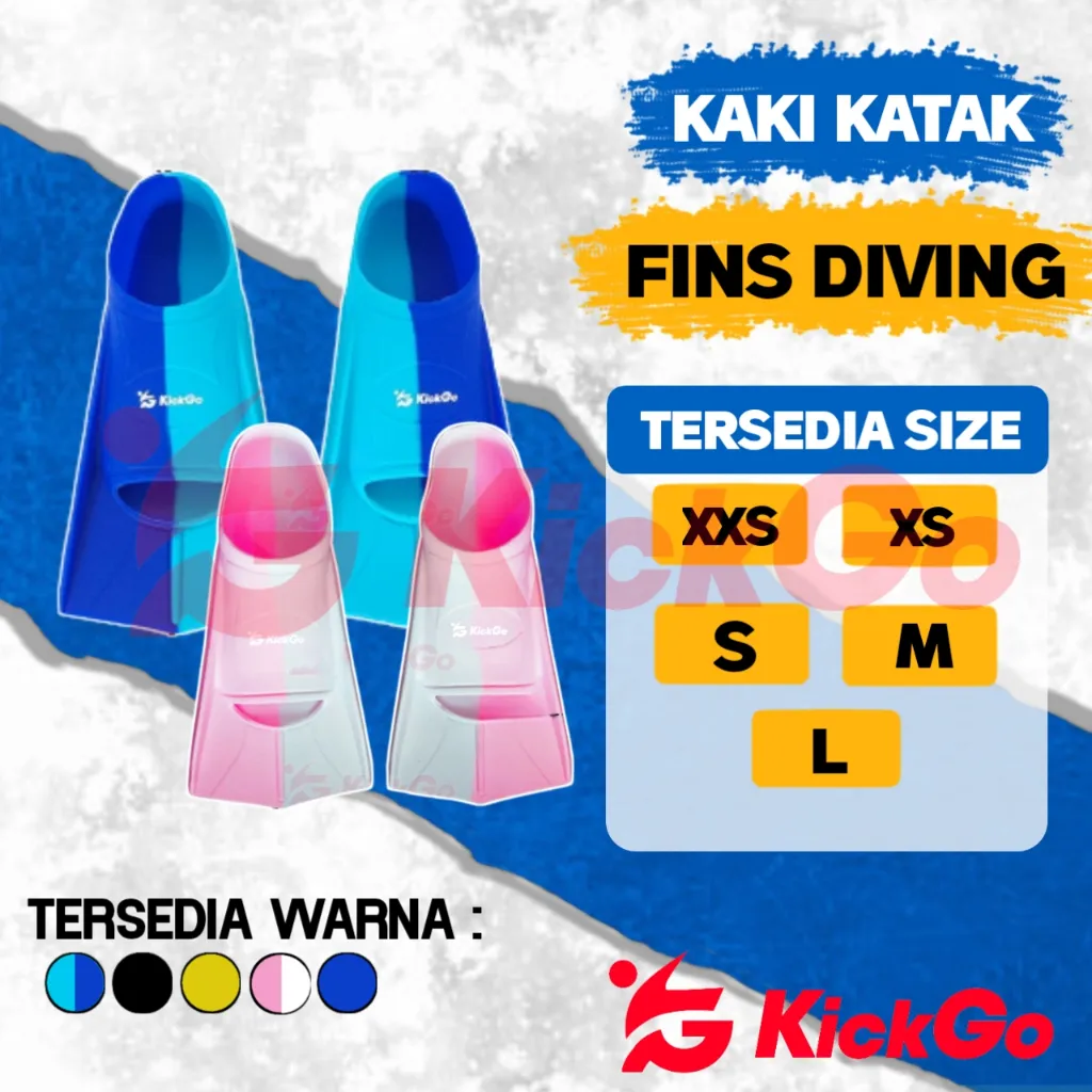 KickGo Kaki Katak Renang Fins Berenang Fin Diving Sepatu Alat Bantu Renang Anak Remaja