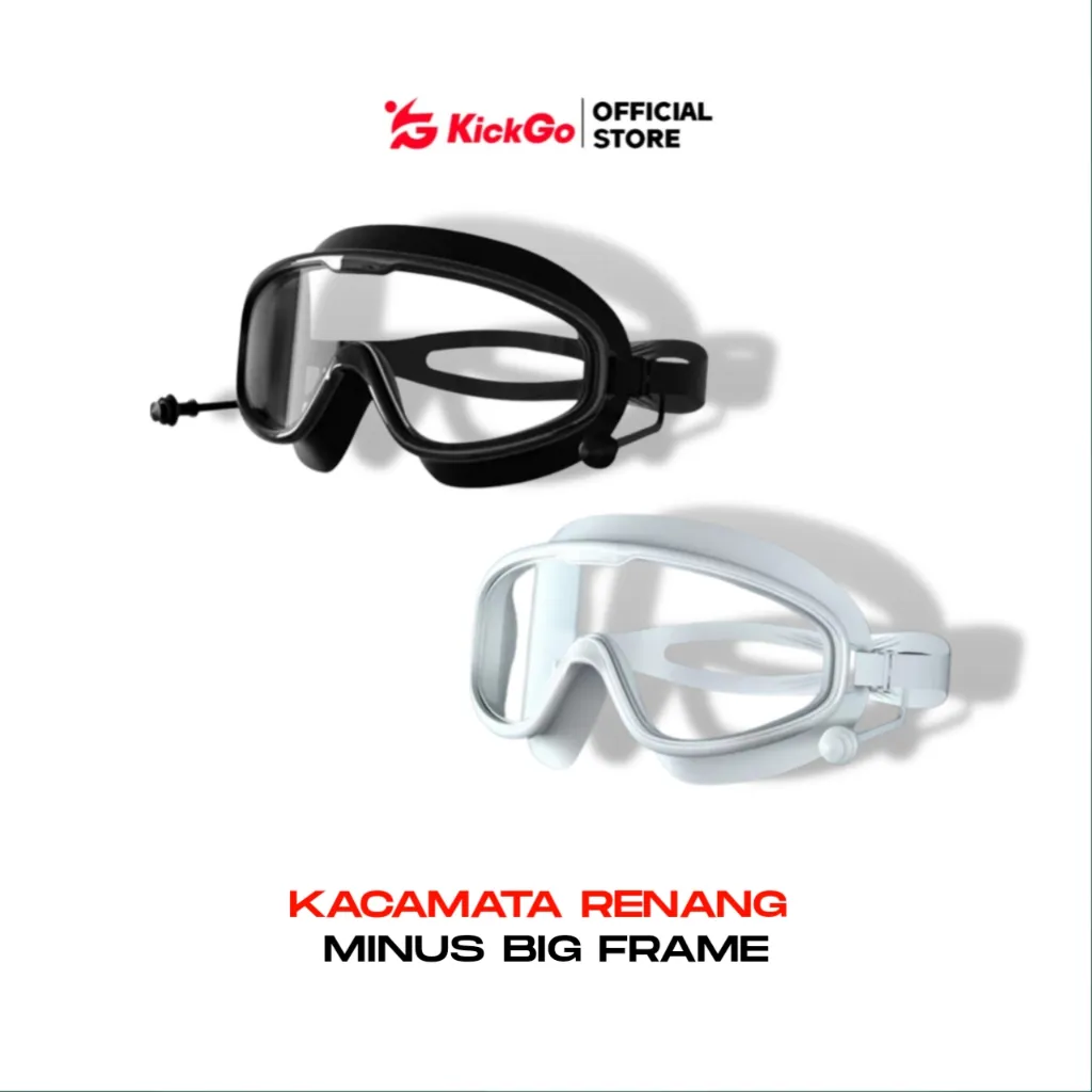 KickGo Kacamata Renang Minus BigFrame dari -2.0 sampai -7.0