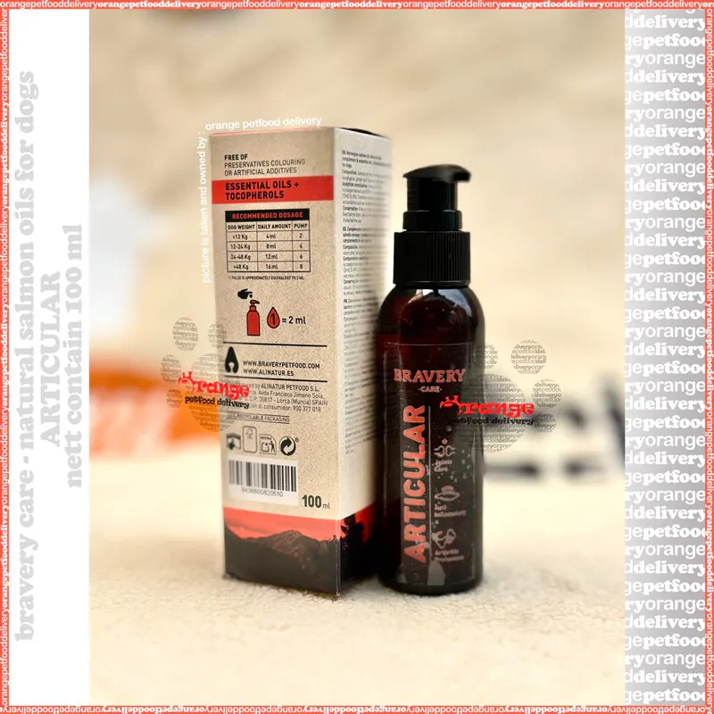 bravery care salmon oil ARTICULAR joint support 100 ml - dog supplement minyak ikan bulu anjing