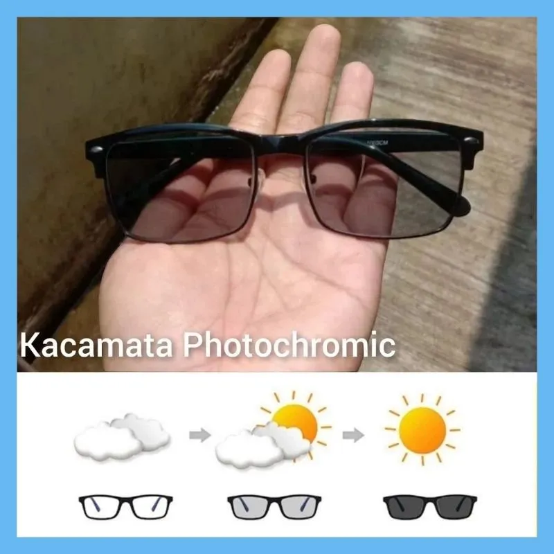 Kacamata Baca dan Jalan Lensa Plus Progresif Photocromic Standar Optik