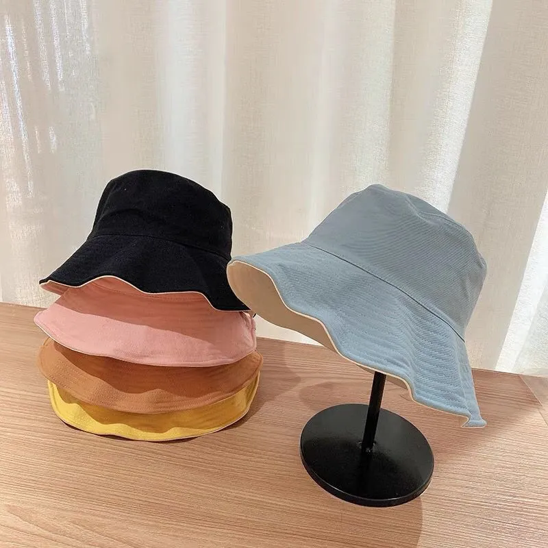 Caliloops Topi Bucket Hat Denim Jeans Wanita Korea Premium Lebar Gavin
