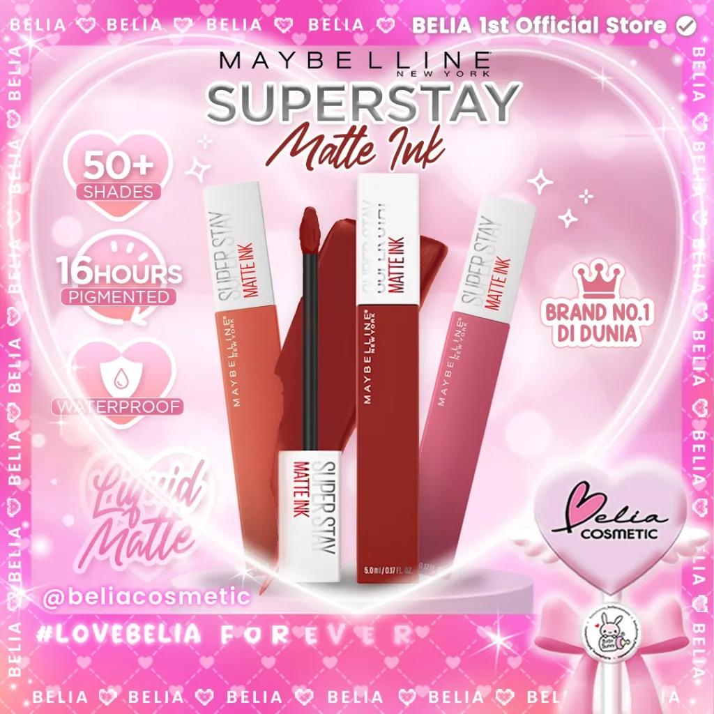 [ BELIA ] (Part 1) Super Stay Matte Ink BPOM 100% Original Maybelline Lip Cream