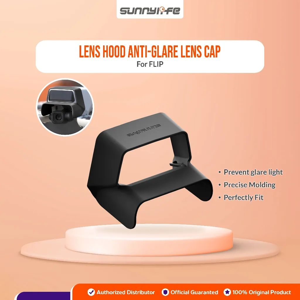 SUNNYLIFE Lens Hood For DJI FLIP Lens Cap Cover Sunhood Gimbal Camera Drone Protective Pelindung Lensa Aksesoris Accessories Acc Anti Glare Silau