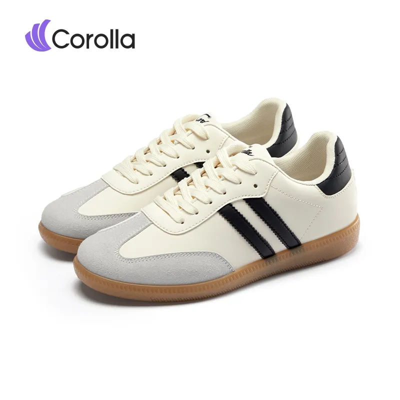 [ready stock]COROLLA Sam-ba Sepatu Sneakers Wanita Pria Unisex Sepatu Kerja Fashion Berkualitas Hitam Cream Merah Muda