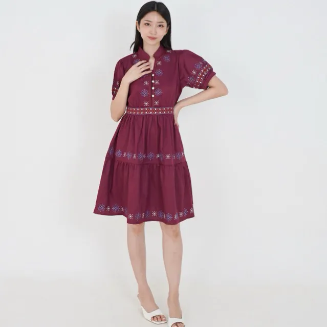 Orchid Floral Dress - Dress Katun Premium/ Motif Bunga /Bahan Katun Jepang Premium