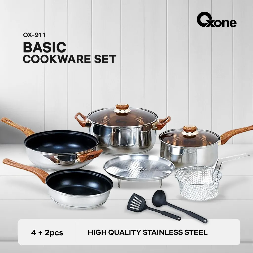 Oxone OX911 Panci Stainless Steel Set 8 pcs kitchen tools