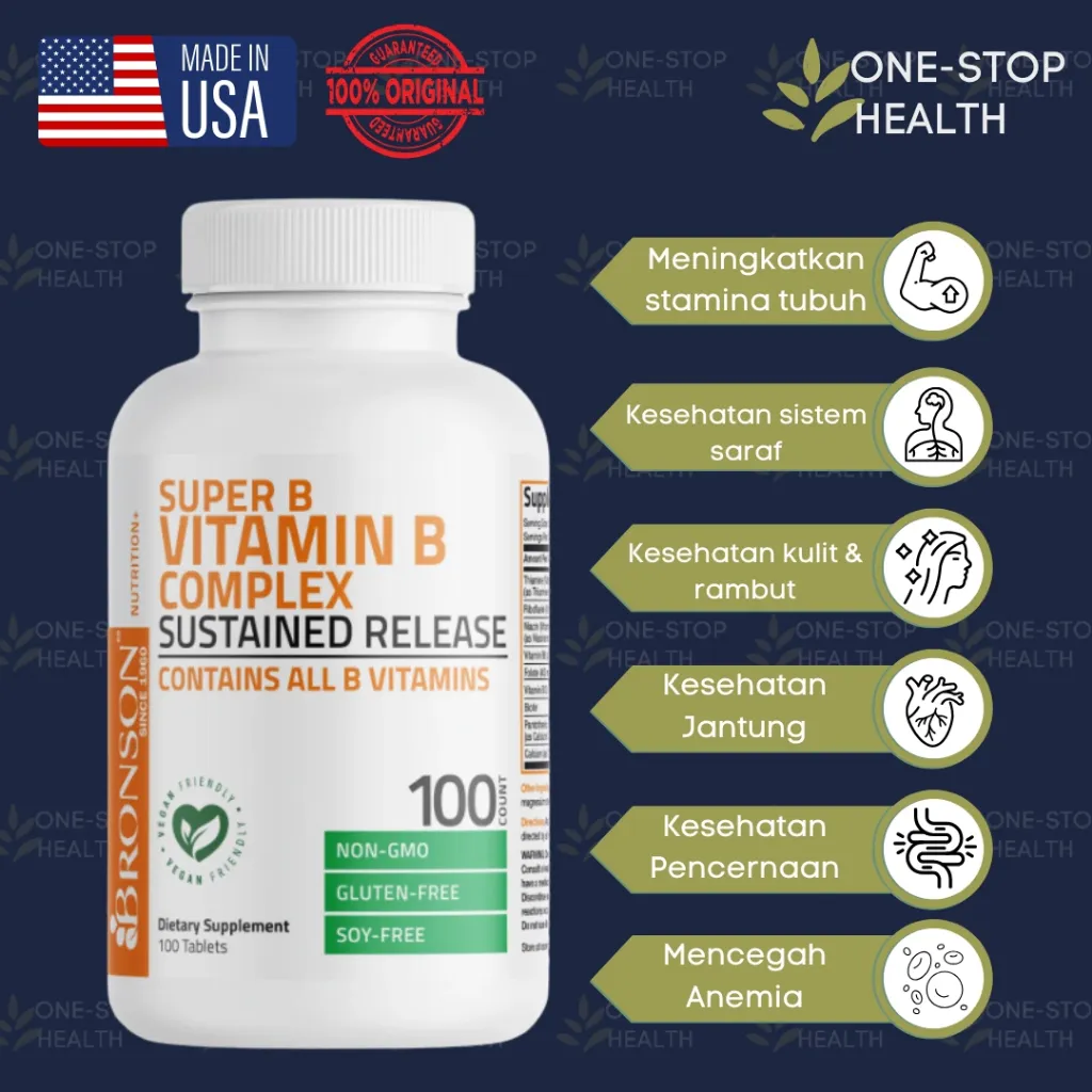 Bronson Vitamin B Complex Sustained Release - 100TABS