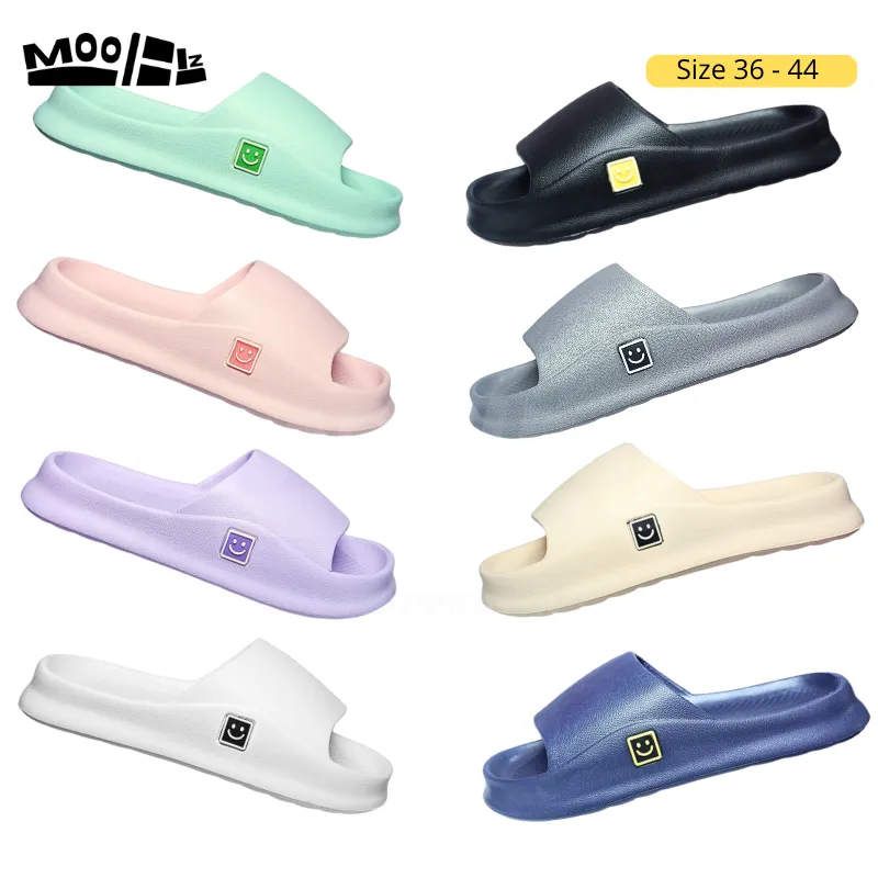 Sandal Slop Polos Selop Pria dan Wanita Sandal Selop Smile Unisex Size 36-44 Eva Premium
