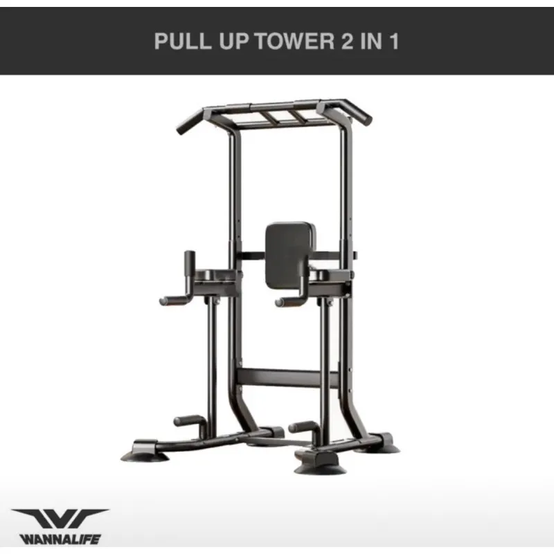 PULL UP TOWER WANNAFIT 2 in 1 || FITNESS PULL UP CHIN BAR ADJUSTABLE POWER RACK HORIZONTAL WANNAFIT PULL UP TOWER
