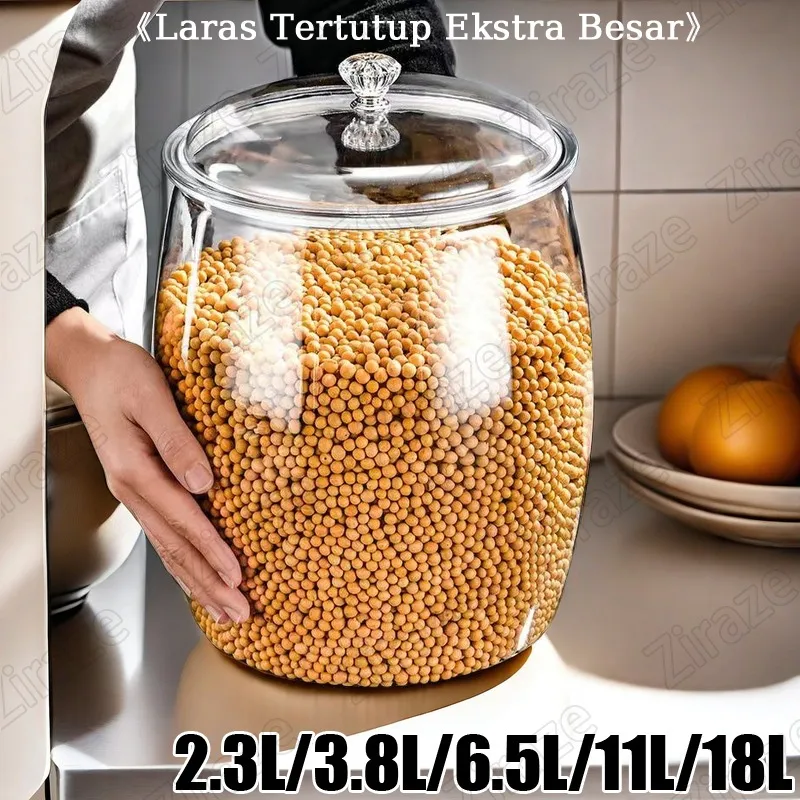 Wadah Plastik Kedap Udara Kapasitas Besar Toples Transparan Anti Bocor Tempat Penyimpanan Rempah Dapur Bekas Makanan Rempah Toples Kedap Udara Dari Kaca Toples Plastik Toples Plastik Tertutup Toples Bumbu