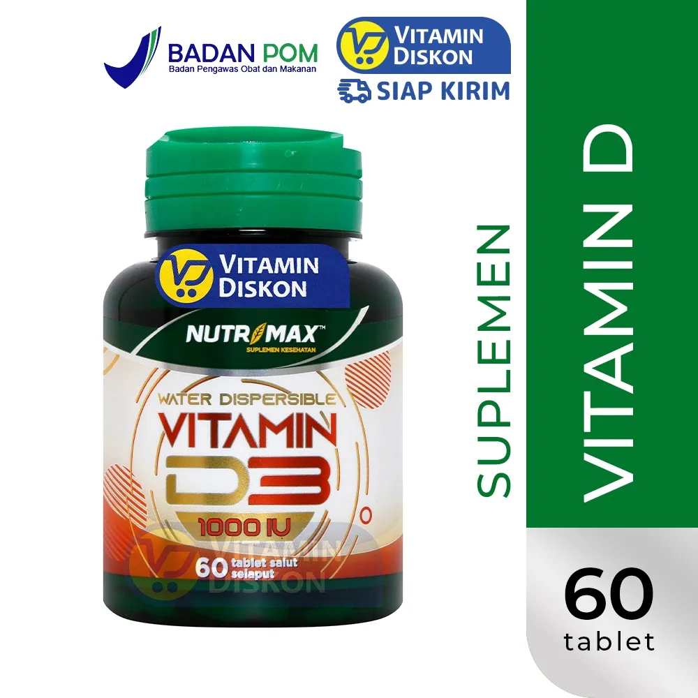 NUTRIMAX VITAMIN VIT D3 1000 IU 60 TABLET | Suplemen Kesehatan Tulang Gigi Imunitas Osteoporosis Autoimun