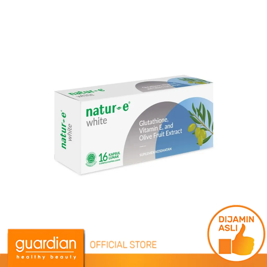 Natur-E White Suplemen - Dengan Natural Vitamin E, Olive Extract & Glutathione - Membantu Memelihara
