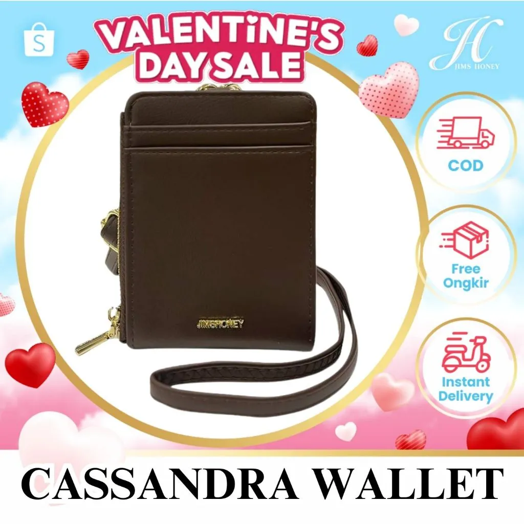 JIMS HONEY CASSANDRA Lanyard ID Card Wallet Dompet Kartu Wanita Lipat Mini Kecil Korea