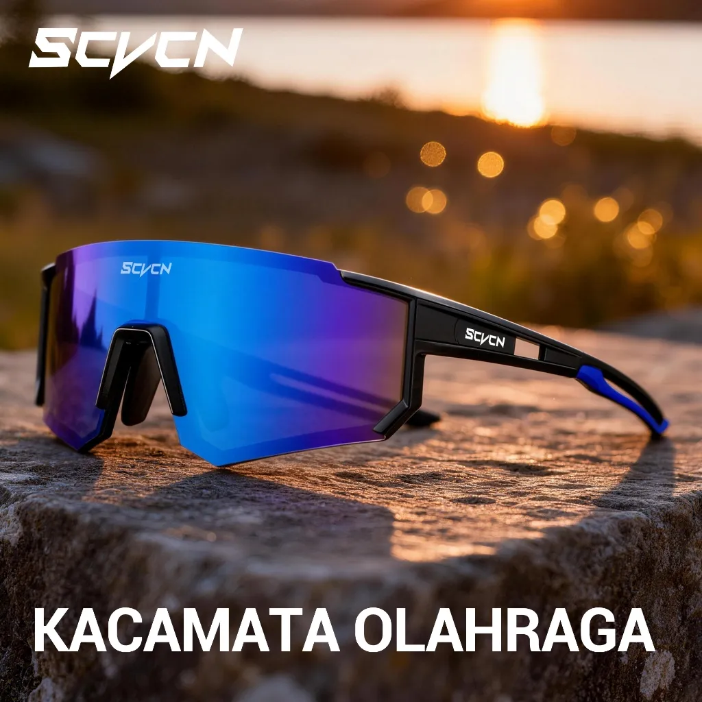 SCVCN S1411 Kacamata UV400 Bersepeda Olahraga Outdoor Berlari Mendaki Gunung Perjalanan Santai