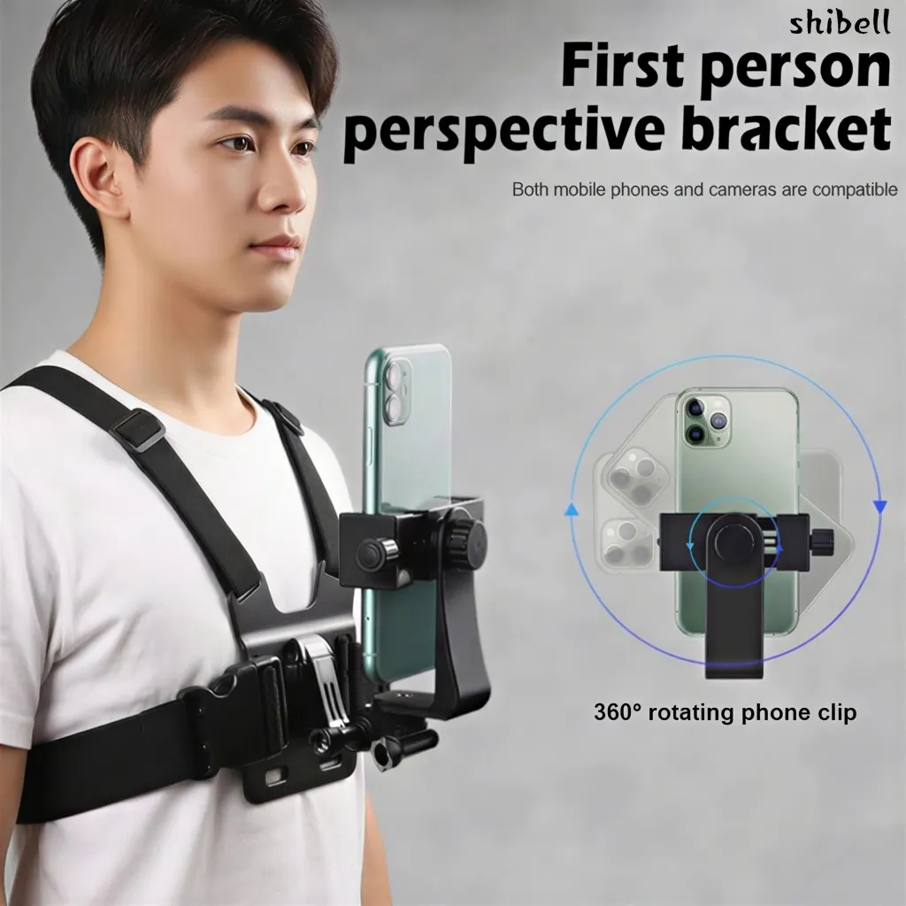 5/6PCS Set CHEST STRAP Mount Smartphone GoPro Hero Action Cam Tali Strap Dudukan Dada Vlog HP-BELL