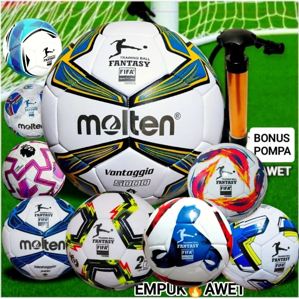 Bola Sepak/Kaki Size 4-Size 5 Awet Empuk MOLTEN Premium Liga 1 BRI Indonesia