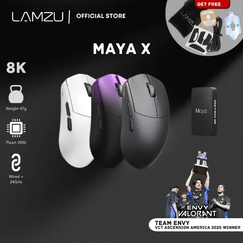 Lamzu Maya X Wireless 8K Gaming Mouse Ultra-lightweight Pixart PAW-3950