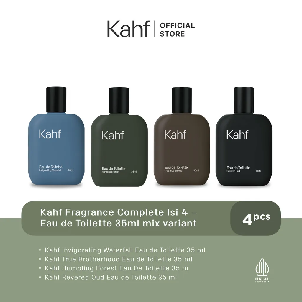 Kahf Fragrance Complete isi 4 -  Eau de Toilette 35 ml mix variant x 4