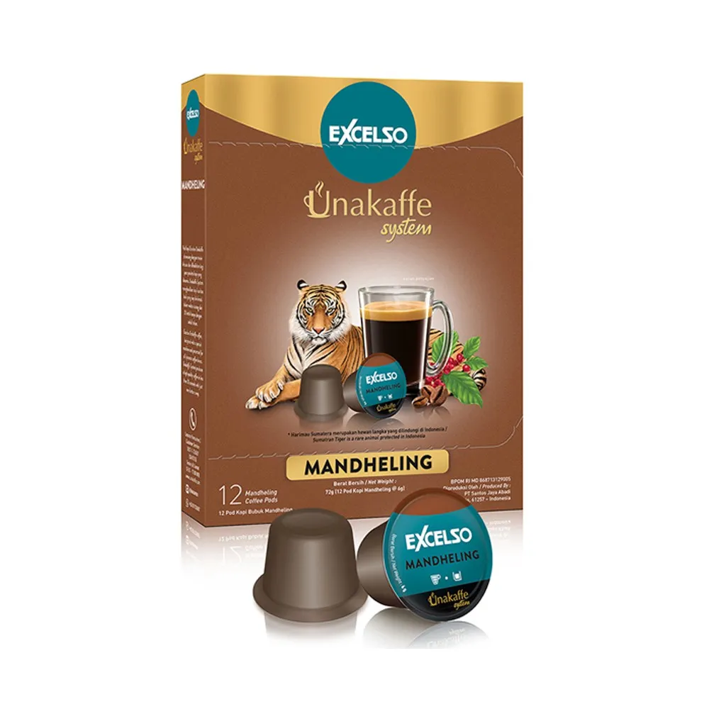 Excelso Unakaffe Kopi Kapsul Mandheling (12 Pod / 6 Gram)