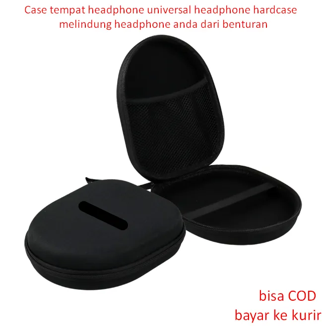 Universal Hard Case Eva Tempat Headphone sesuai gambar 210 x 185 x 50 mm