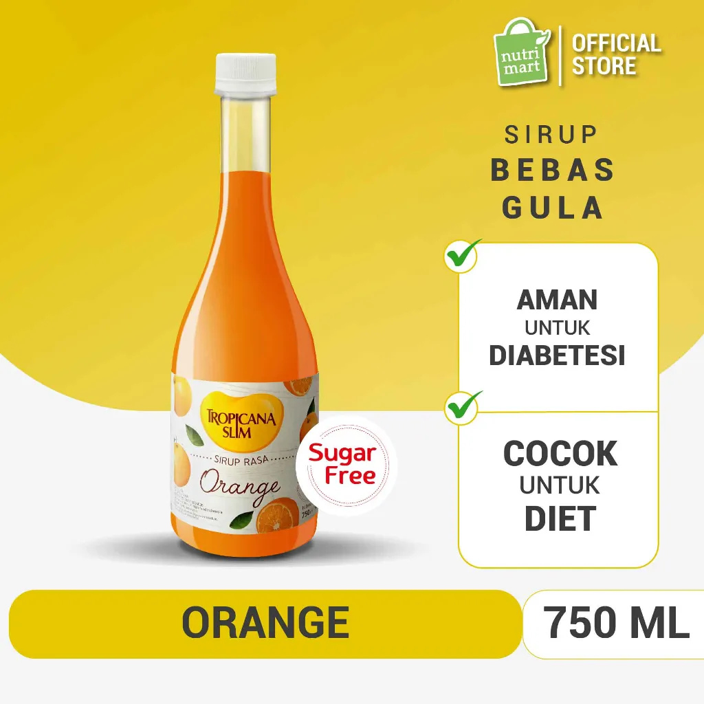Tropicana Slim Syrup Orange 750ml - Sirup Jeruk Bebas Gula