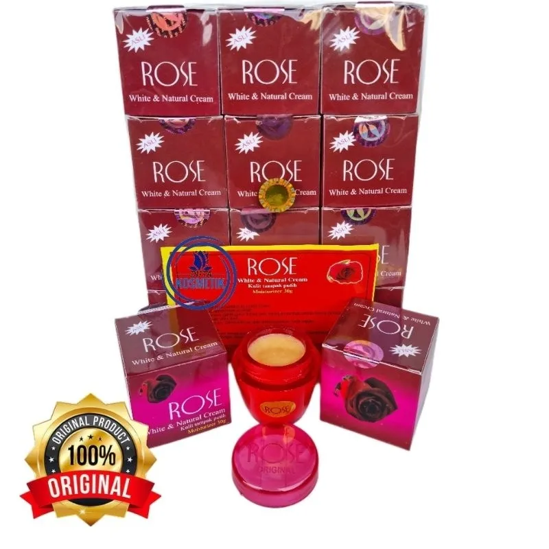 [12 pcs] CREAM ROSE WHITENING ORI 59ribu/ LUSINAN