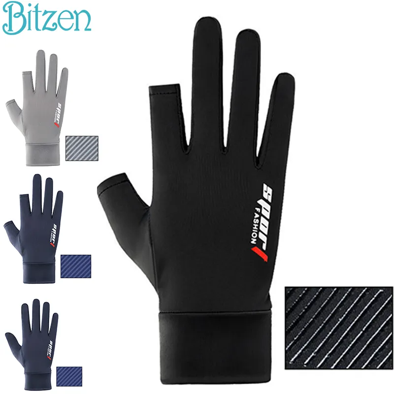 Bitzen Sarung Tangan Motor Sepeda Pria Sepeda Pria Ice Silk Cycling Gloves Sarung Tangan Layar Sentuh Bersirkulasi