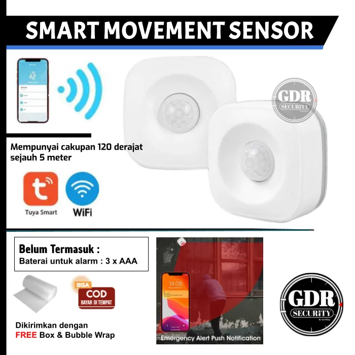 Alarm Gerak Smart / Smart Human Body Movement PIR Motion Sensor WiFi - GDR