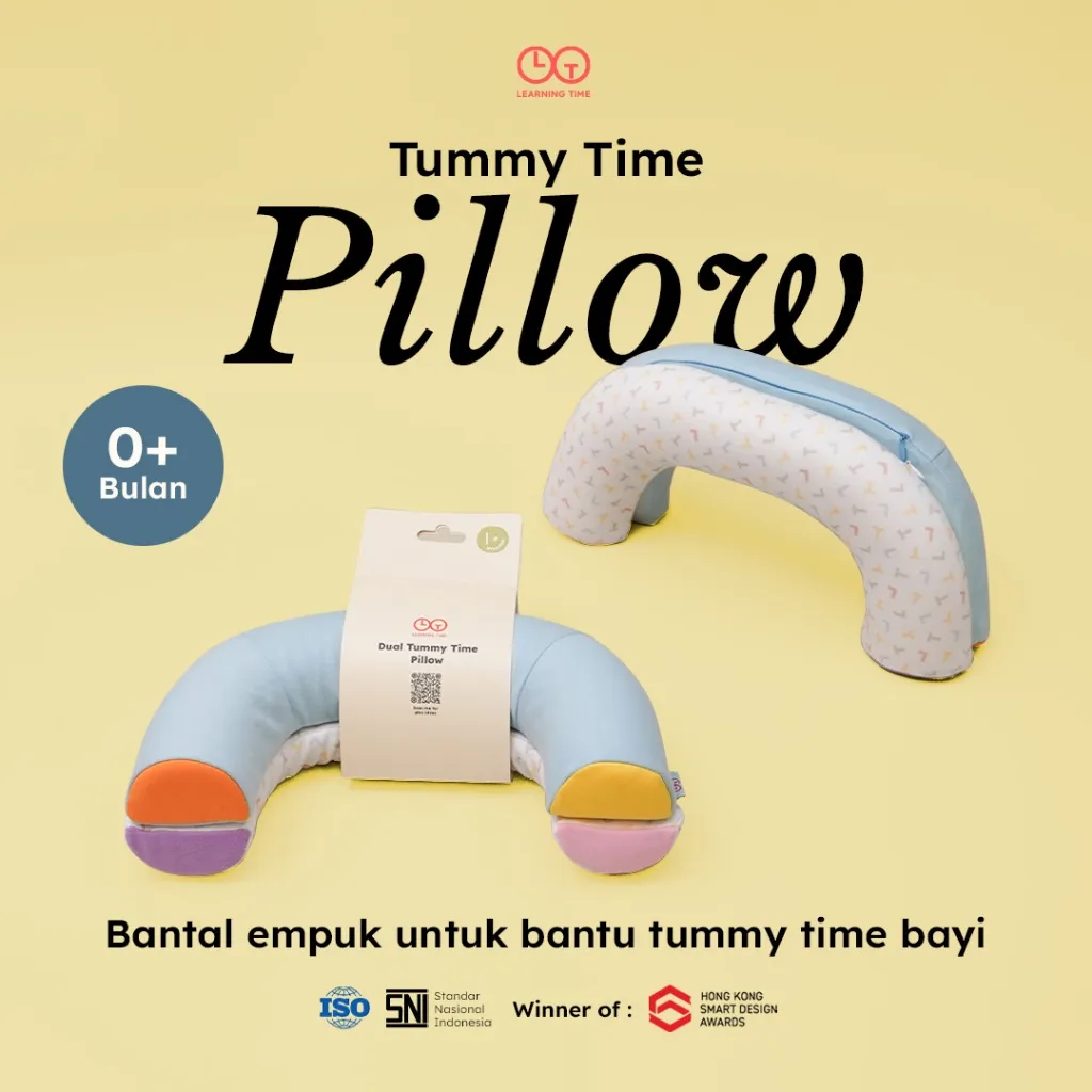 Learning Time - Tummy Time Pillow – Bantal Tummy Time Ergonomis untuk Perkembangan Motorik Bayi - Tummy Time Series