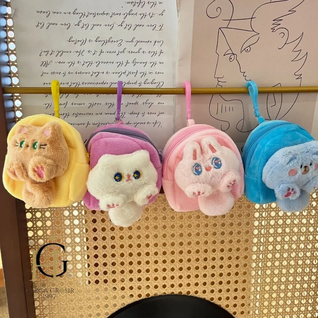 POUCH KOIN BONEKA KUCING LUCU KP-1999 tempat uang koin kartun/ tepak uang koin receh