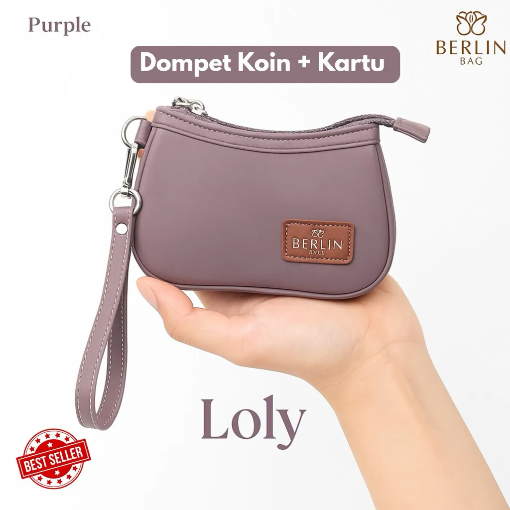 Dompet Koin Mini Lucu Wanita | Dompet Kecil Resleting Gantungan Premium Loly by Zzhomey Berlin