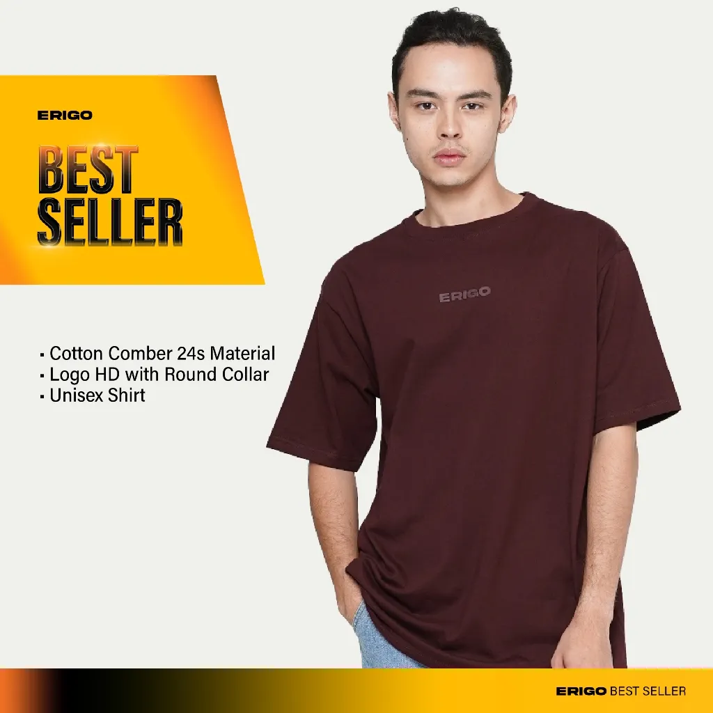 Erigo T-Shirt Basic Fresne Andora - Kaos Basic Unisex