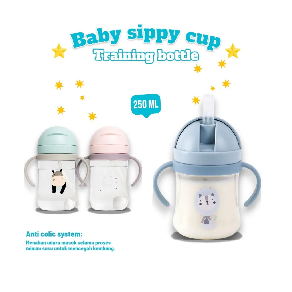Yoppo Baby Sippy Cup / Botol Minum Anak / Training Bottle / Botol Minum Anak 250ml