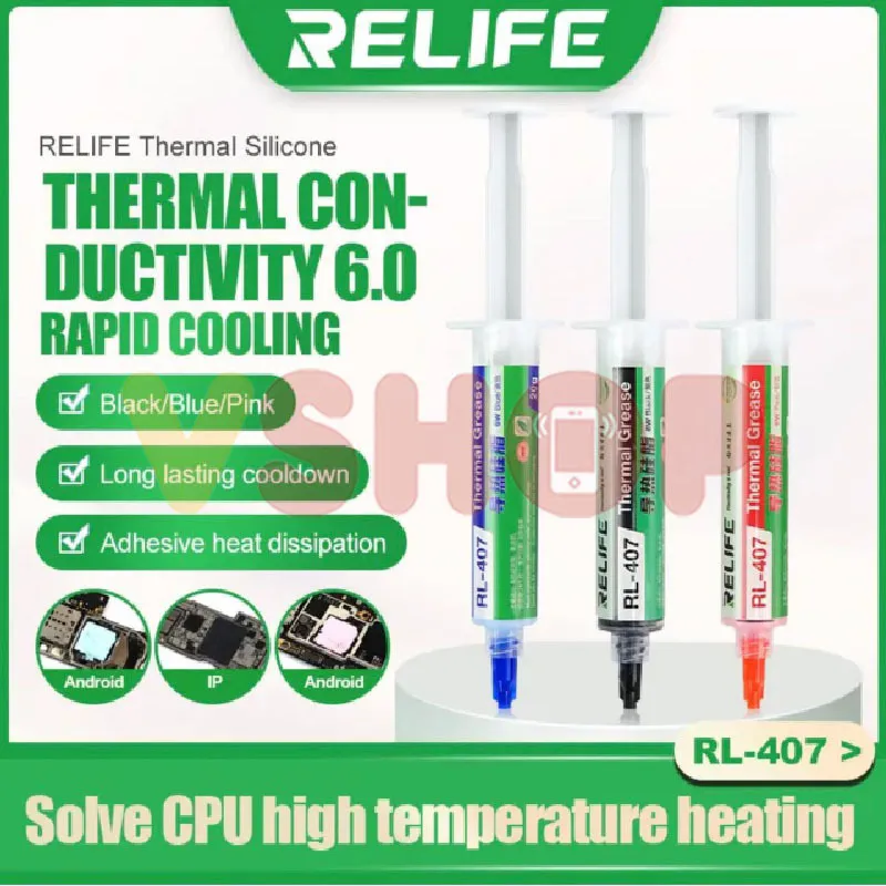 THERMAL PASTE - PASTA SILIKON PLESTER PENDINGIN IC CHIP CPU RELIFE RL-407 20G