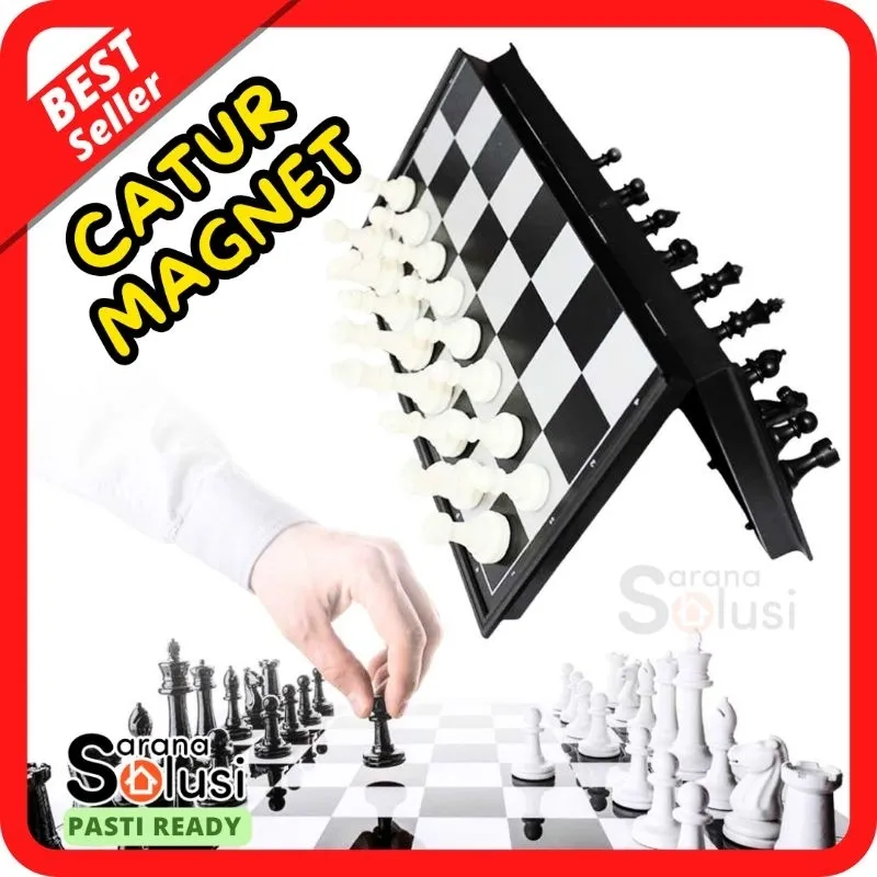 Catur Lipat Magnet /  Papan Catur Magnet /  Folding Chessboard