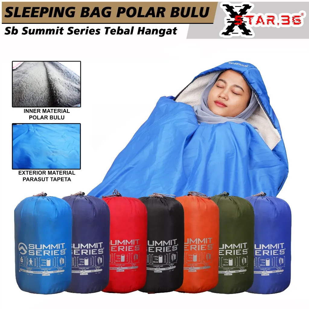 sleeping bag polar bulu summit series sliping bag kantong tidur camping outdoor sb polar bulu tebal
