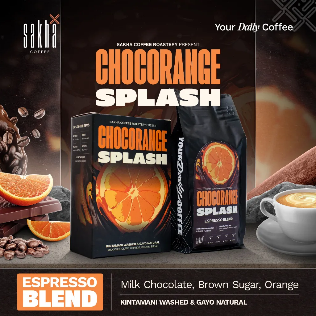CHOCORANGE SPLASH Kopi Espresso Blend Arabica Biji Coffee Bubuk Murni