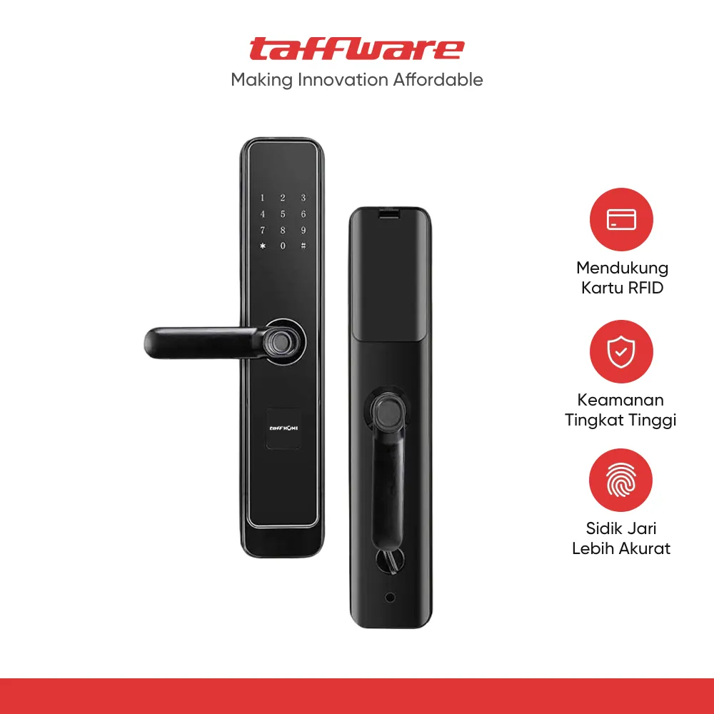 TaffHOME Smart Door Lock Password Fingerprint Card - XR24