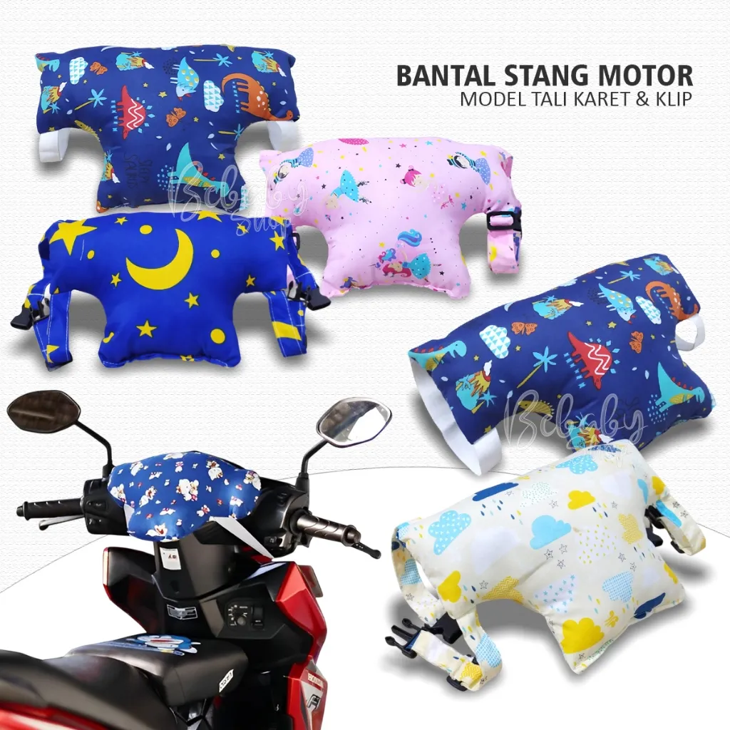Bantal Stang Motor Pelindung Anak untuk Setir Motor Matic Manual Motif Karakter Lucu