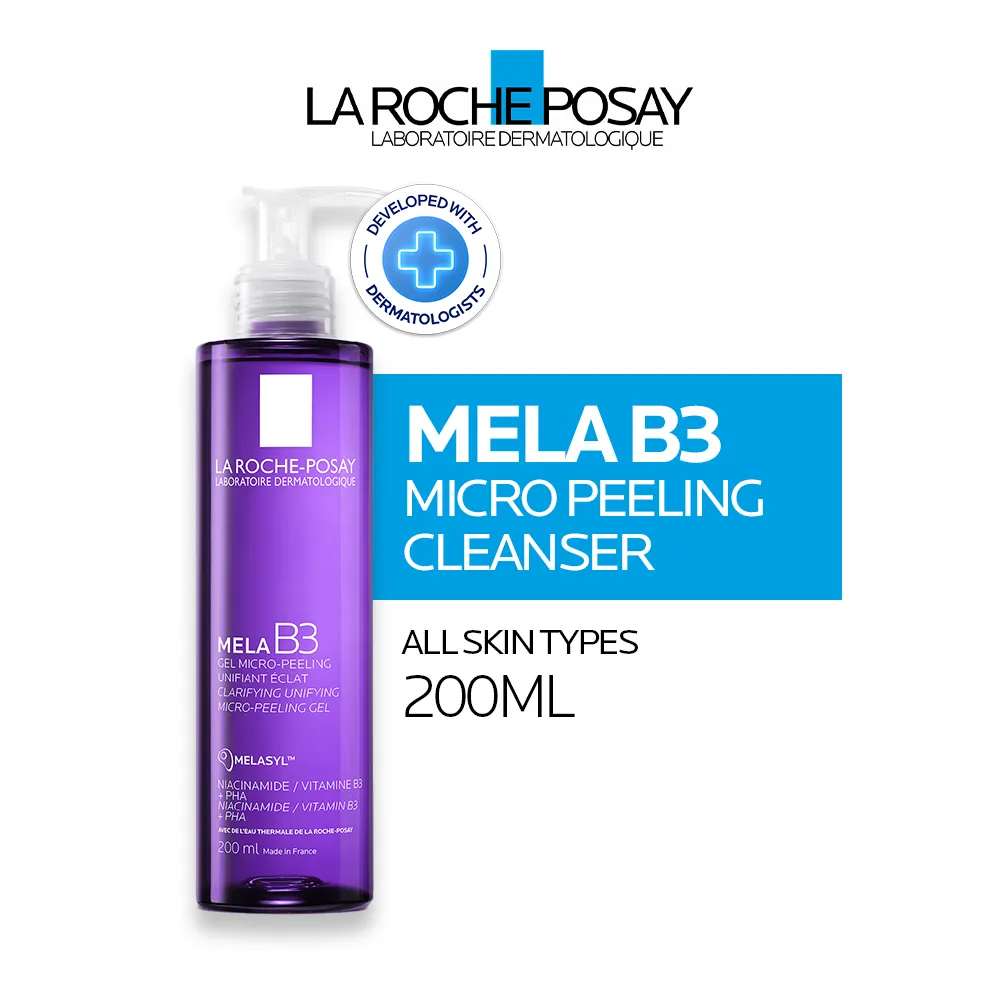 La Roche Posay Mela B3 Cleanser 200ml - Peeling Face Wash Anti Noda Hitam