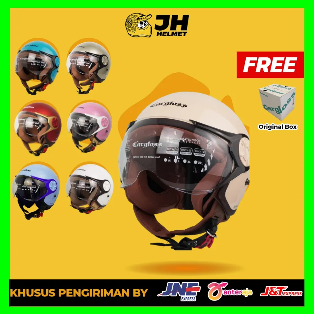 Helm Retro Cargloss Original YRH Hijab SNI | GRATIS ONGKIR | Helm Retro | JUAL HELM