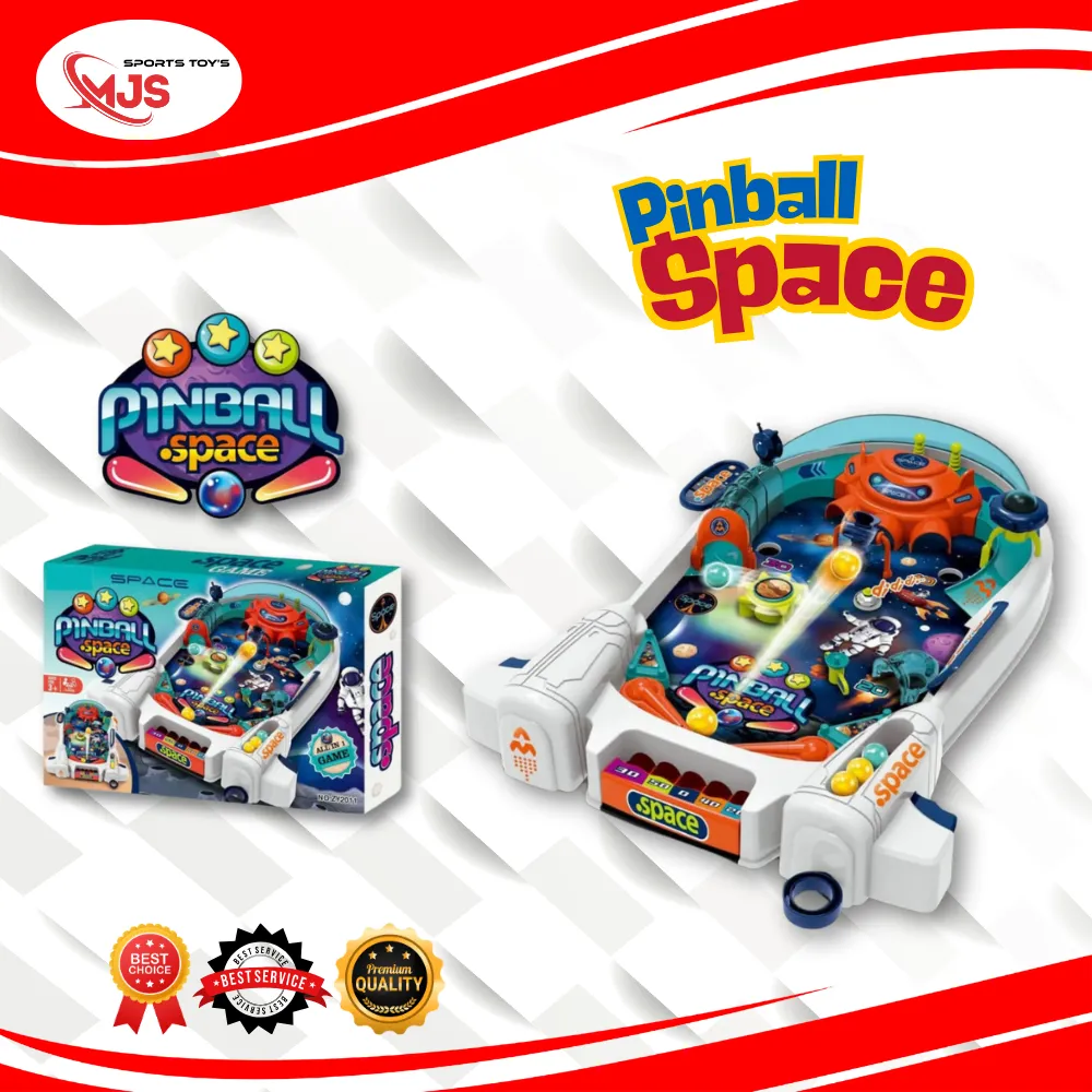 Pinball Space MAINAN ANAK BOARD GAME PINBALL MINI Mainan Edukasi Anak Battle Game Board Game Multi Fungsi Interactive Games untuk Keluarga dengan Flipper Paddle Interaktif dan Peluncur Bola Marbles Launcher