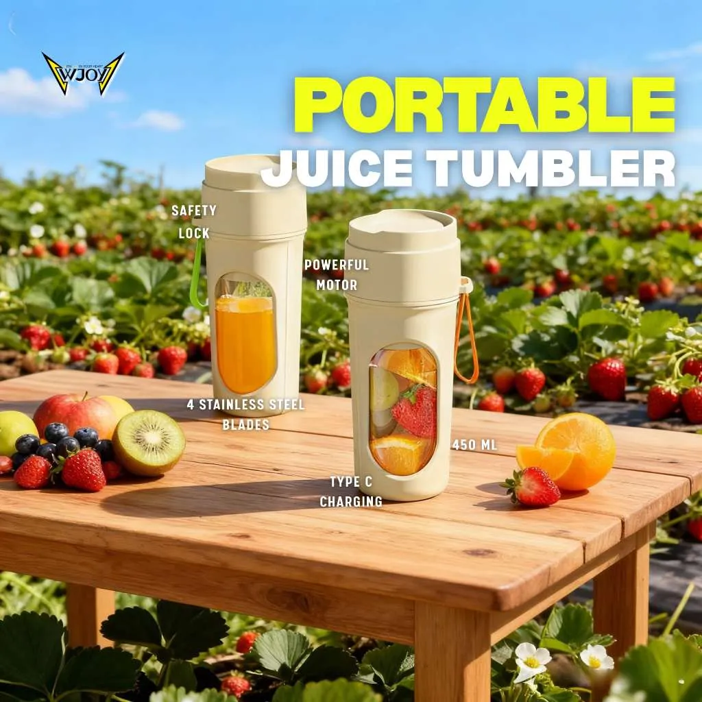 WJOY Juicer Portable Tumbler Smoothies Wireless Rechargeable Food Grade Untuk Buah Sayuran Minuman Sehat Factory Grosir