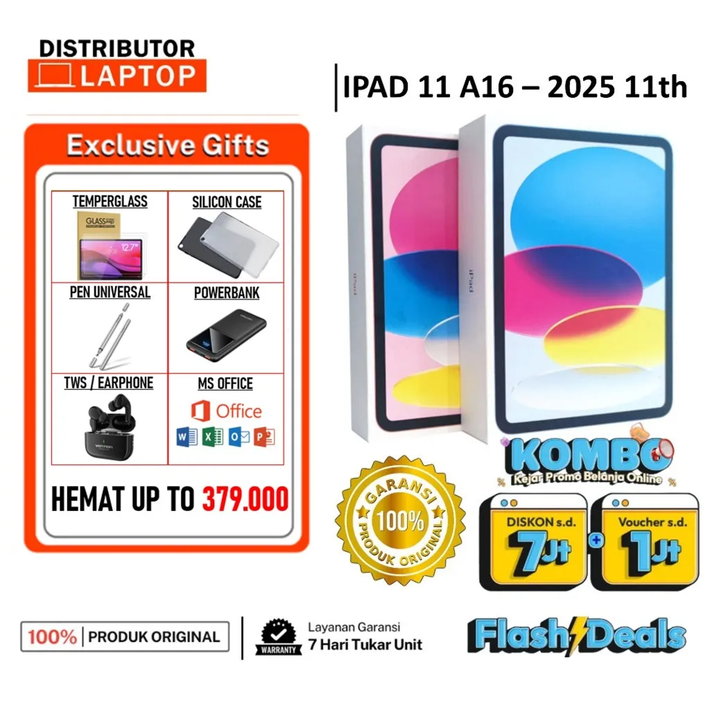 IPad / Tablet 11 inch A16 128GB - 256GB WiFi Only