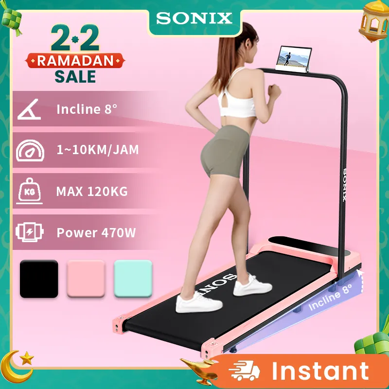Sonix Incline Treadmill STR01 Running Mat Listrik Lipat Treadmill Elektrik Alat Fitness Walking Pad Small Foldable Ultra Quiet Indoor Home Fitness Equipment