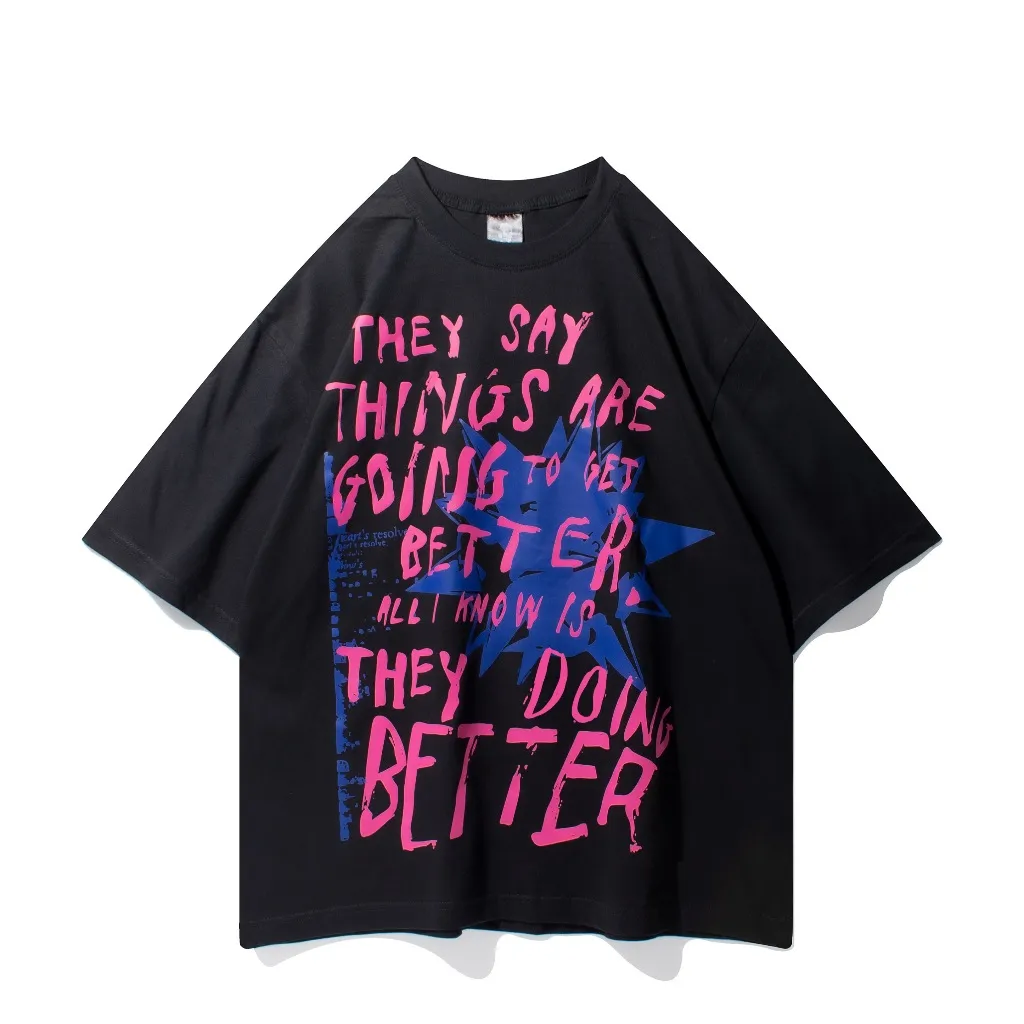Based On Money - Baju Kaos Boxy Fit Oversize Distro Pria Wanita ThingsAre Black Tee Cotton - Yamukni