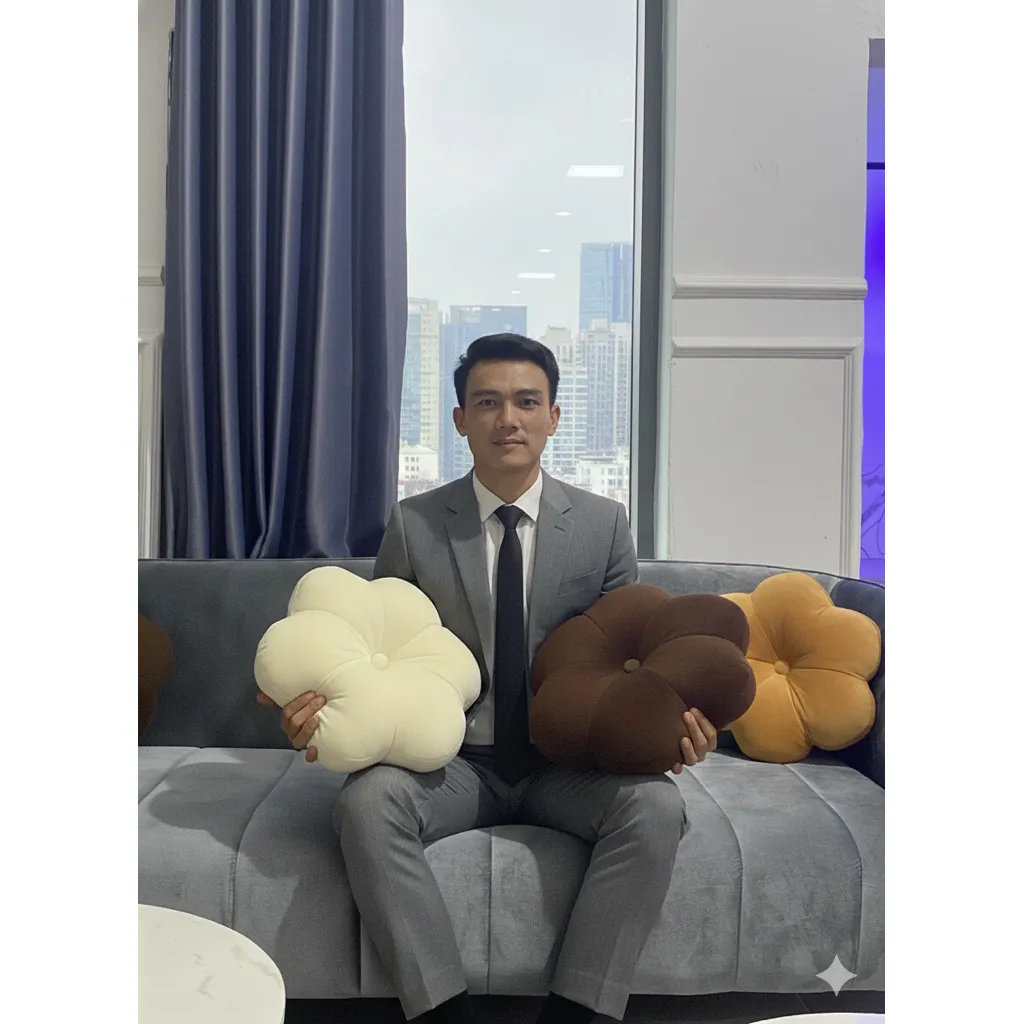 Bantal Bunga / Bantal sofa - Daisy pillow Realpict Diamter 40cm - Velboa Import - Bed, Dekorasi