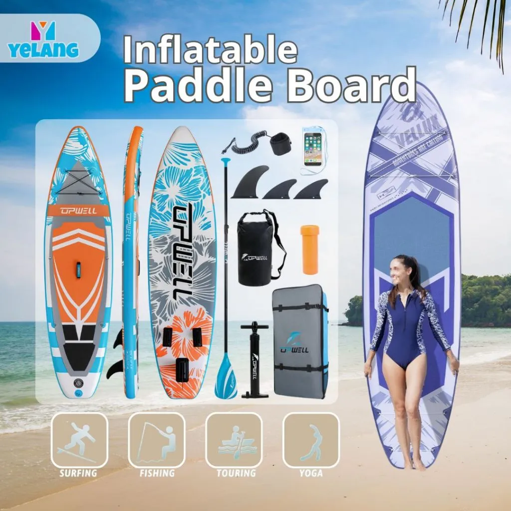 Stand Up Paddle Board Inflatable Surfboard Papan Dayung Tiup Portable SUP Board untuk Surfing & Yoga