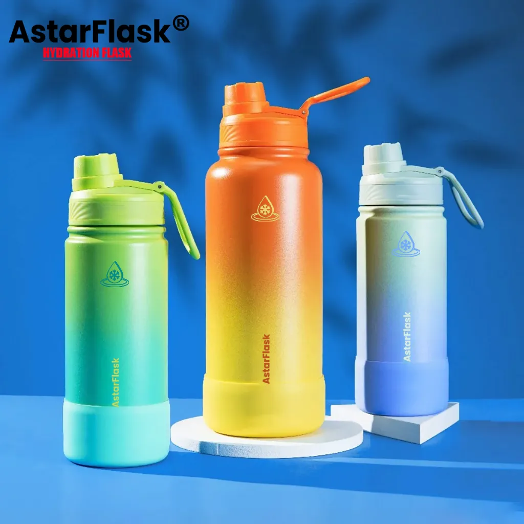 AstarFlask official Store Original Aesthetic Tumbler Stainless Botol Minum Anak Laki Laki Termos Air Panas 1 Liter Tumbler Tahan Panas Dingin Tahan Dingin 24 jam
