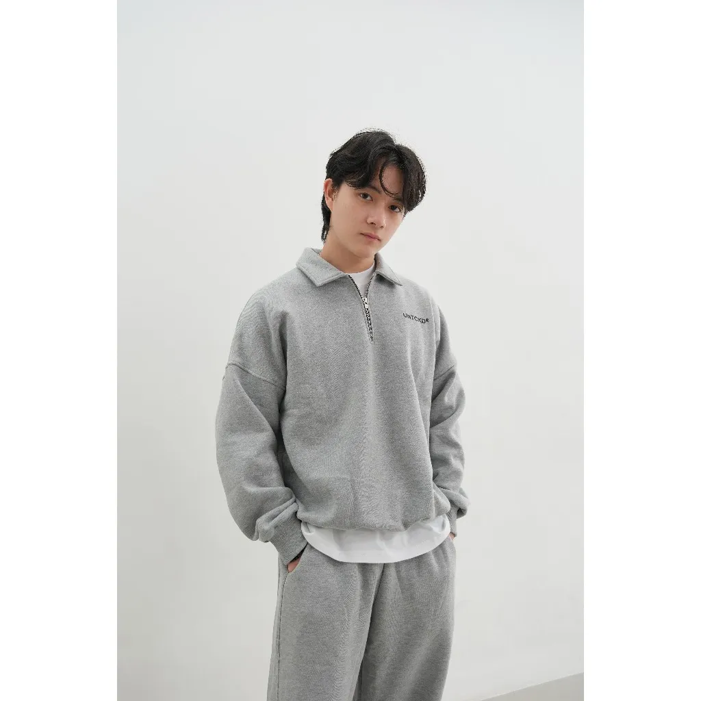 UNTCKD Halfzip Rugby Shirt Misty